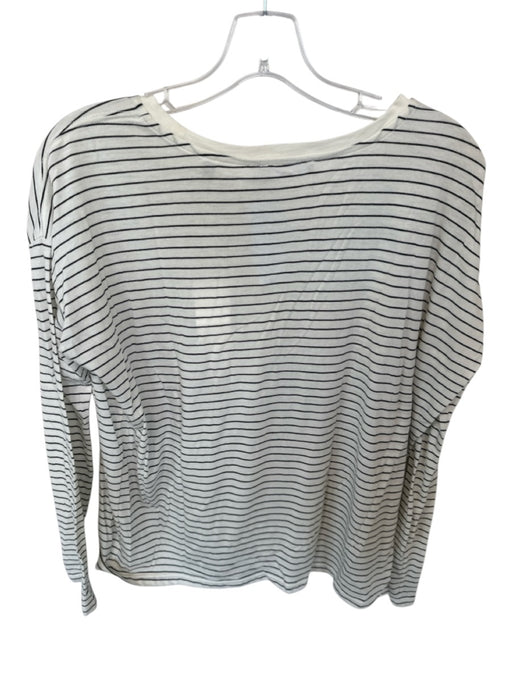 Vince Size XS White & Black Pima Cotton Long Sleeve Striped Top White & Black / XS