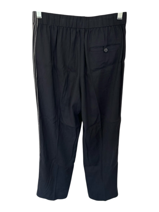 Vince Size XS Black & Cream Modal Blend Elastic Waist Side Stripe Wide Leg Pants Black & Cream / XS