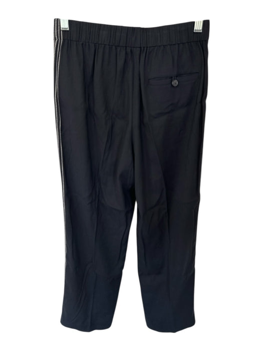 Vince Size XS Black & Cream Modal Blend Elastic Waist Side Stripe Wide Leg Pants Black & Cream / XS