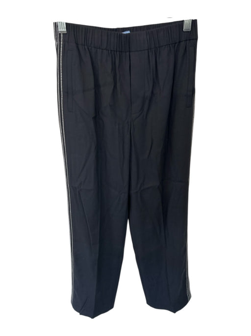 Vince Size XS Black & Cream Modal Blend Elastic Waist Side Stripe Wide Leg Pants Black & Cream / XS