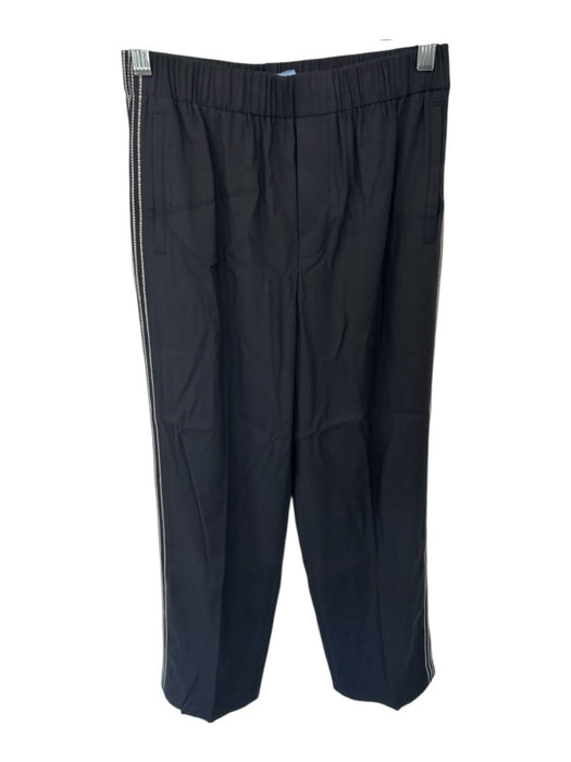 Vince Size XS Black & Cream Modal Blend Elastic Waist Side Stripe Wide Leg Pants Black & Cream / XS