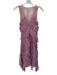 Sachin & Babi Size 2 Mauve Silk Sleeveless Mesh Detail Slip Inc Dress Mauve / 2