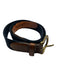 Orvis Navy & Brown Canvas & Leather Croc Embossed Men's Belt Navy & Brown