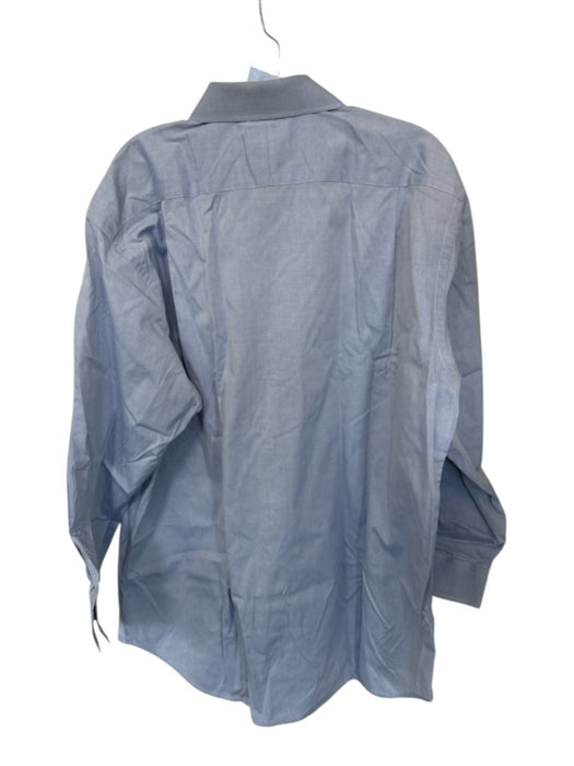 F.A. MacCluer Size 17.5 Light blue Cotton Solid Button Down Men's Shirt Light blue / 17.5