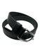 Tory Black Leather Silver Hardware Men's Belt Black