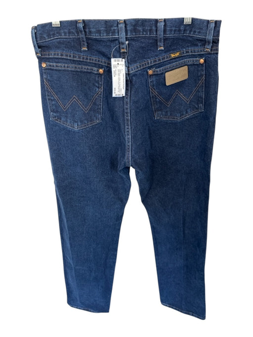 Wrangler Size 34x34 Dark Wash Cotton Zipper & Buttons Front Pockets Men's Jeans Dark Wash / 34x34