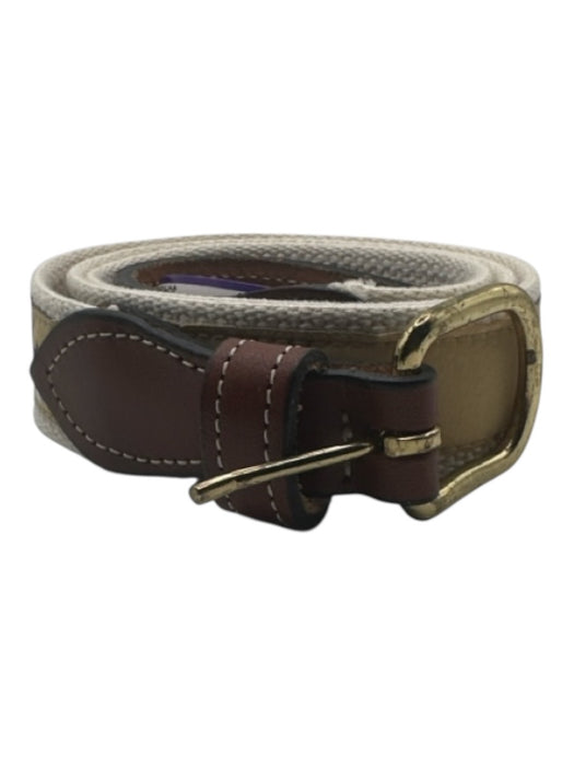 Bullington Yellow & White Canvas Leather Accents Men's Belt Yellow & White