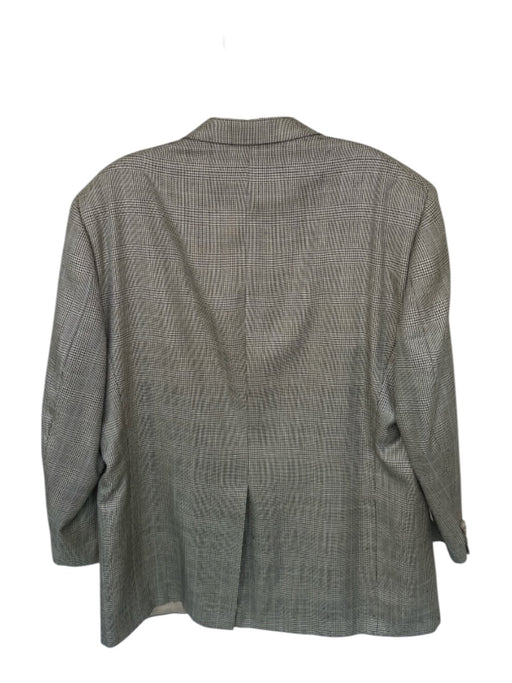 Hart Schaffner & Marx Tan & Black Wool Plaid 2 Button Sport Coat Men's Blazer Tan & Black / 44r