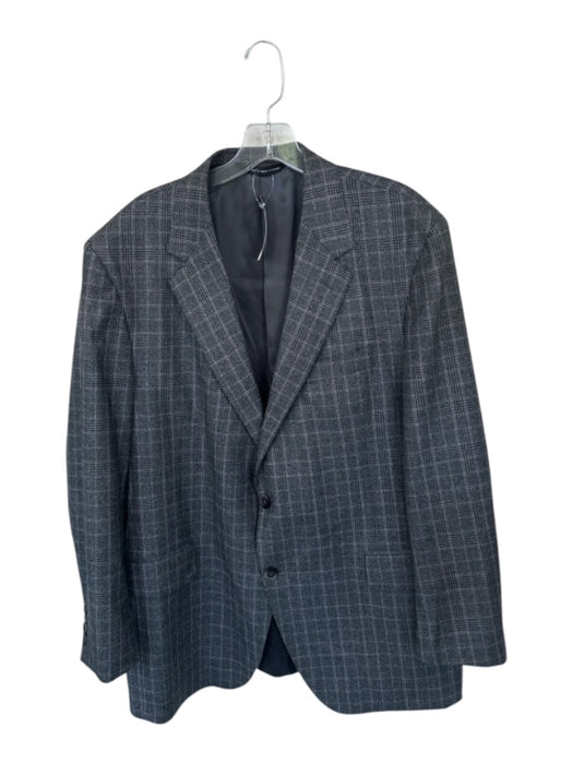 Coopley Gray & Purple Wool Plaid 2 Button Sport Coat Men's Blazer Gray & Purple / 46R