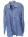 Ben Silver Size Est L Blue & White Cotton Striped Button Down Dress Shirt Shirt Blue & White / Est L