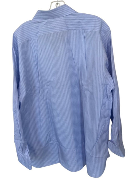 Ben Silver Size Est L Purple & Blue Print Cotton Striped Button Down Men's Shirt Purple & Blue Print / Est L