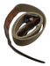 Orvis Tan & Brown Canvas & Leather Croc Embossed Men's Belt Tan & Brown