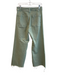 Zara Size 10 Green No Fabric Tag Zip Fly Wide Leg High Rise Frayed Hem Jeans Green / 10