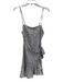 Princess Polly Size 6 White & Black Polyester Spaghetti Strap Square Neck Dress White & Black / 6