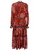 CK Bradley Size XS Orange & Multi Polyester Zip Back Swiss Dot Printed Dress Orange & Multi / XS