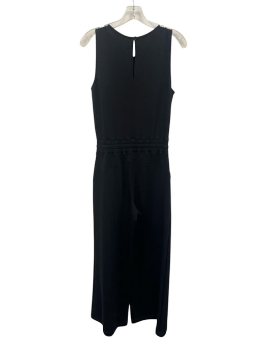 Spanx Size S Black Modal Blend Sleeveless Keyhole Back Drawstring Waist Jumpsuit Black / S