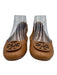 Tory Burch Shoe Size 8M Brown Leather Round Toe Flat Slip On Logo Shoes Brown / 8M