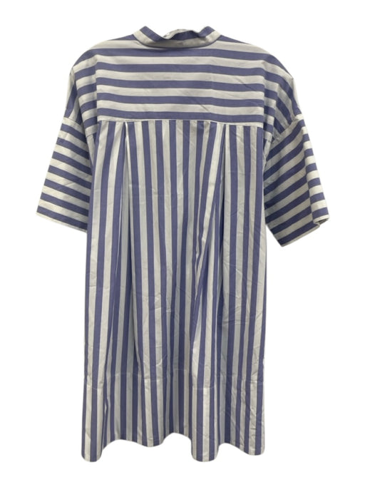 Banana Republic Size XS/S Blue & White Cotton Striped Button Front Mini Dress Blue & White / XS/S
