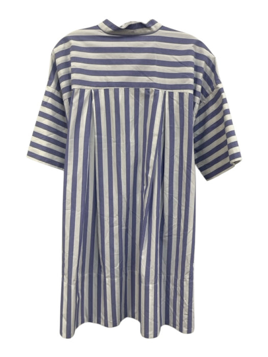 Banana Republic Size XS/S Blue & White Cotton Striped Button Front Mini Dress Blue & White / XS/S