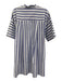 Banana Republic Size XS/S Blue & White Cotton Striped Button Front Mini Dress Blue & White / XS/S