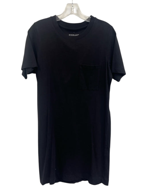 Everlane Size S Black Cotton Patch Pocket Knee Length Solid Dress Black / S