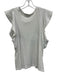 ALLSAINTS Size 4 White Cotton Sleeveless Ruffle Shoulder Detail Top White / 4