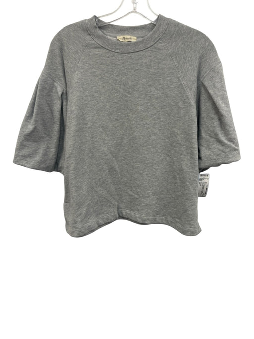 Madewell Size XS Grey Cotton Blend Crewneck Heathered Sweatshirt Grey / XS