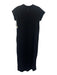 ALLSAINTS Size 2 Black Cotton Cap Sleeve Leg Slit pocket Maxi Dress Black / 2