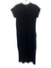 ALLSAINTS Size 2 Black Cotton Cap Sleeve Leg Slit pocket Maxi Dress Black / 2
