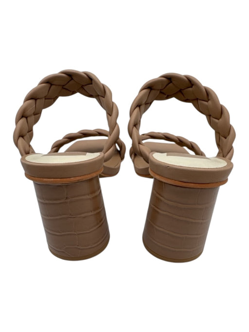Dolce Vita Shoe Size Est 7 Brown Leather open toe Braided Band Sandals Brown / Est 7
