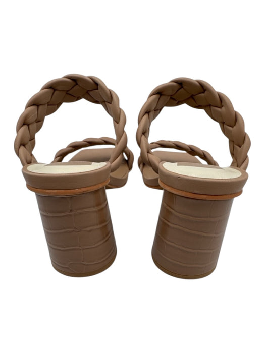Dolce Vita Shoe Size Est 7 Brown Leather open toe Braided Band Sandals Brown / Est 7