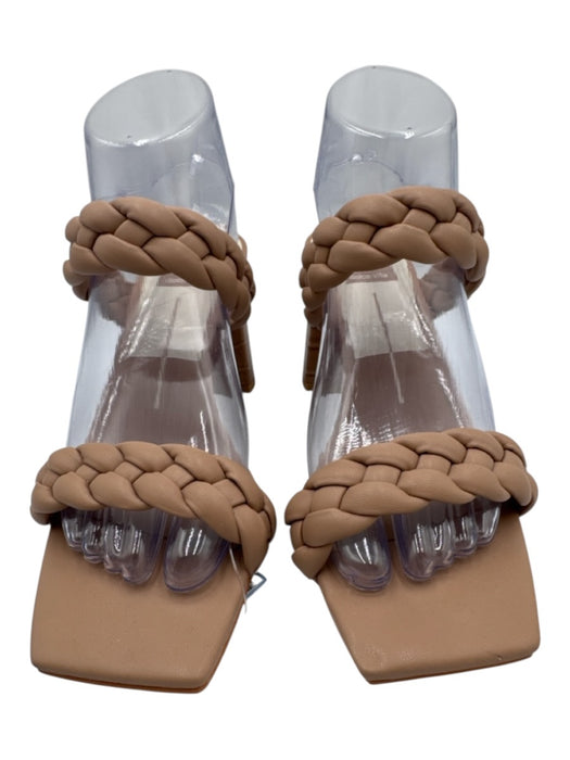 Dolce Vita Shoe Size Est 7 Brown Leather open toe Braided Band Sandals Brown / Est 7