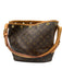 Louis Vuitton Brown & Tan Coated Canvas Monogram Leather Trim Bucket Bag Brown & Tan / M