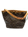 Louis Vuitton Brown & Tan Coated Canvas Monogram Leather Trim Bucket Bag Brown & Tan / M