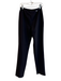 Chanel Size 34 Black Laine Wool Silk Lining Flat Front High Rise Side Zip Pants Black / 34