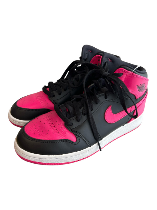 Air Jordan Shoe Size 9.5 Pink & Black Leather Round Toe High Top Lace Up Shoes Pink & Black / 9.5