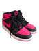 Air Jordan Shoe Size 9.5 Pink & Black Leather Round Toe High Top Lace Up Shoes Pink & Black / 9.5
