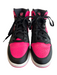 Air Jordan Shoe Size 9.5 Pink & Black Leather Round Toe High Top Lace Up Shoes Pink & Black / 9.5
