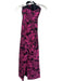 Milly Size 6 Hot Pink & Black Polyester Blend Strapless Floral Jacquard Gown Hot Pink & Black / 6