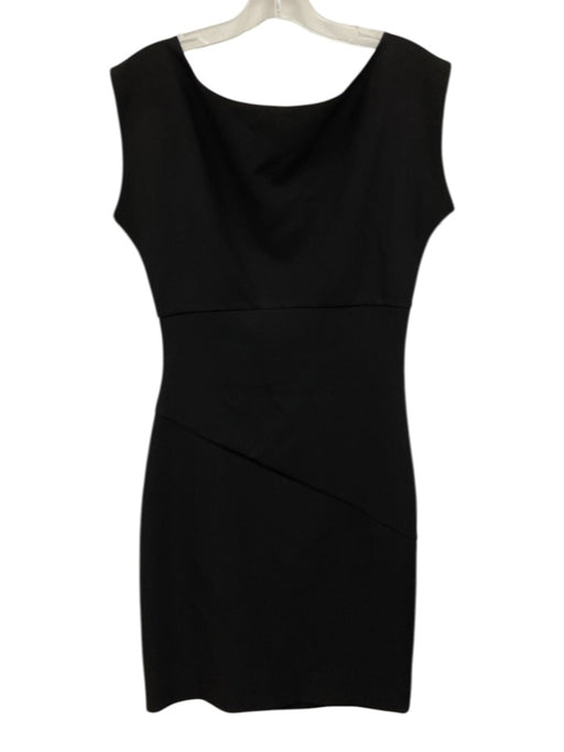 Diane Von Furstenberg Size 10 Black Polyester Blend Sleeveless Pleated Dress Black / 10