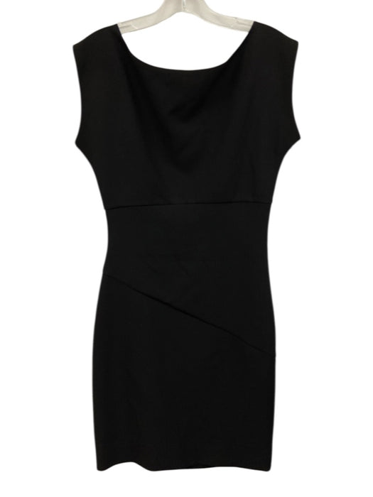 Diane Von Furstenberg Size 10 Black Polyester Blend Sleeveless Pleated Dress Black / 10