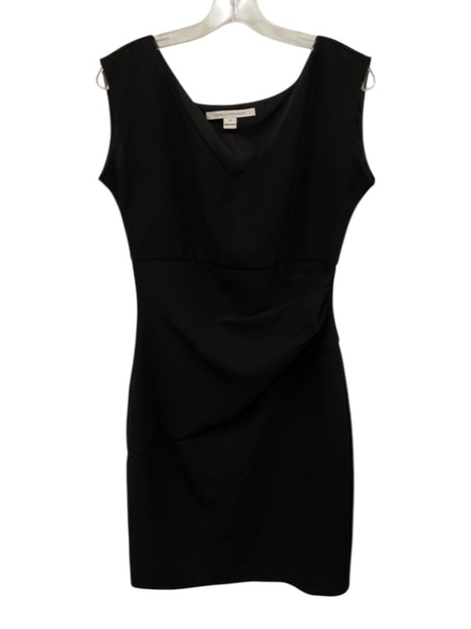 Diane Von Furstenberg Size 10 Black Polyester Blend Sleeveless Pleated Dress Black / 10