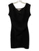 Diane Von Furstenberg Size 10 Black Polyester Blend Sleeveless Pleated Dress Black / 10