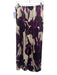 Dries Van Noten Size 40 Purple, Black, White Silk Drawstring Waist Floral Pants Purple, Black, White / 40
