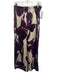 Dries Van Noten Size 40 Purple, Black, White Silk Drawstring Waist Floral Pants Purple, Black, White / 40