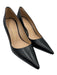 Stuart Weitzman Shoe Size 6.5 Black Leather Pointed Toe Mid Heel Pumps Black / 6.5