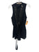 Robert Rodriguez Size 6 Black Silk Blend Sleeveless Silver Hardware Deep V Dress Black / 6
