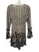 Sanctuary Size M Brown, White, Blue Cotton & Silk Long Sleeve V Neck Dress Brown, White, Blue / M