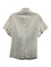 Trina Turk Size L White Cotton Blend Short Sleeve flounce Button Up Collar Top White / L