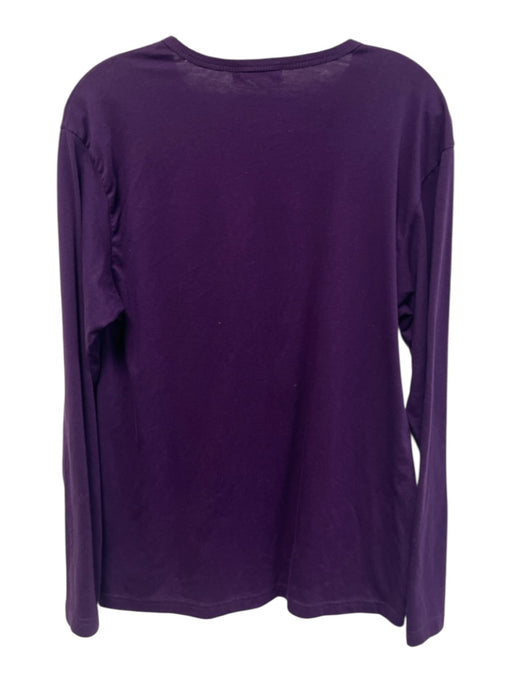 Gucci Size L Purple Cotton Long Sleeve Badge Logo Guccissima Top Purple / L